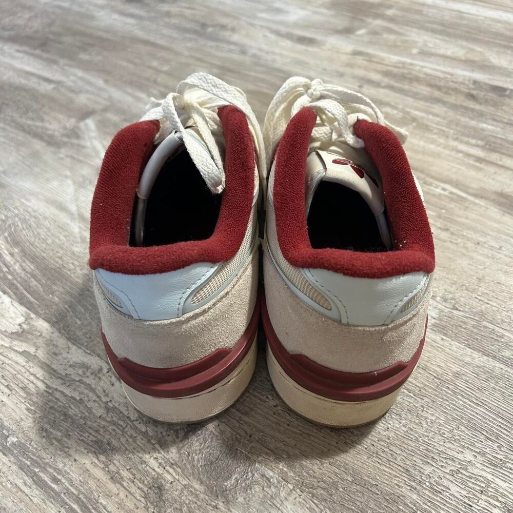Adidas Men's Forum Exhibit Low 'Off White Burgundy' streetwear skater sneakers - Picture 4 of 7